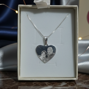 Collar de Plata Corazón más Frase