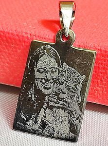 Medalla XL Cuadrada de Plata Foto Premium más Frase