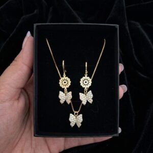 Set Mariposas Blancas con Circona