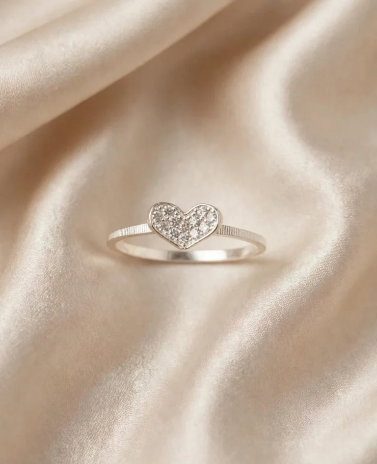 Anillo Corazón Pavé de Plata 925
