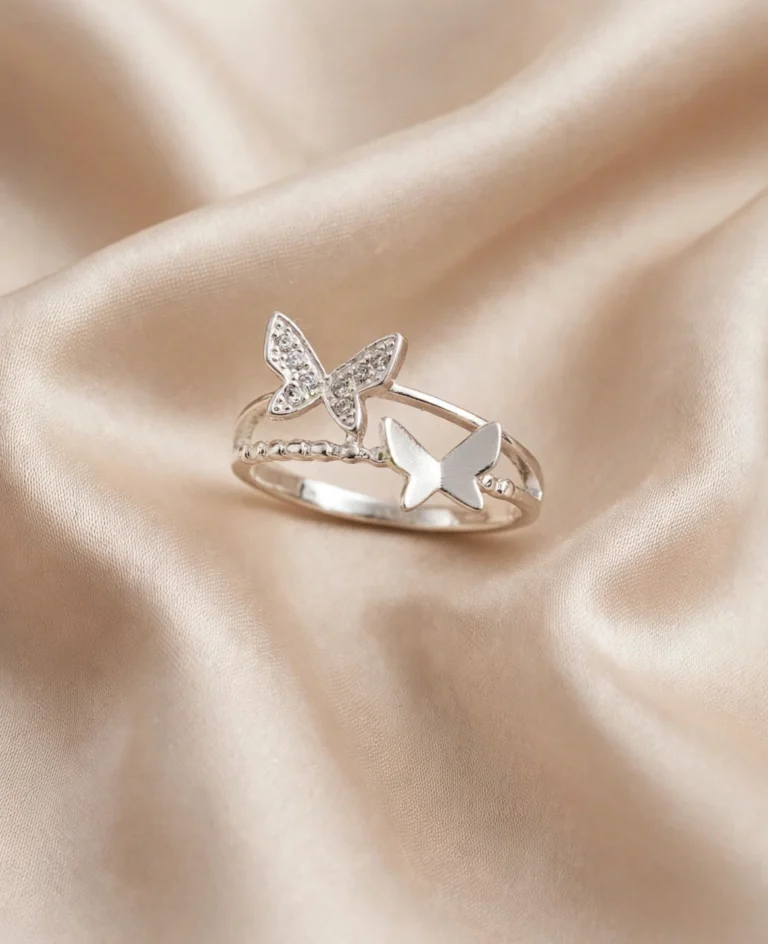 Anillo Doble Mariposa de Plata 925