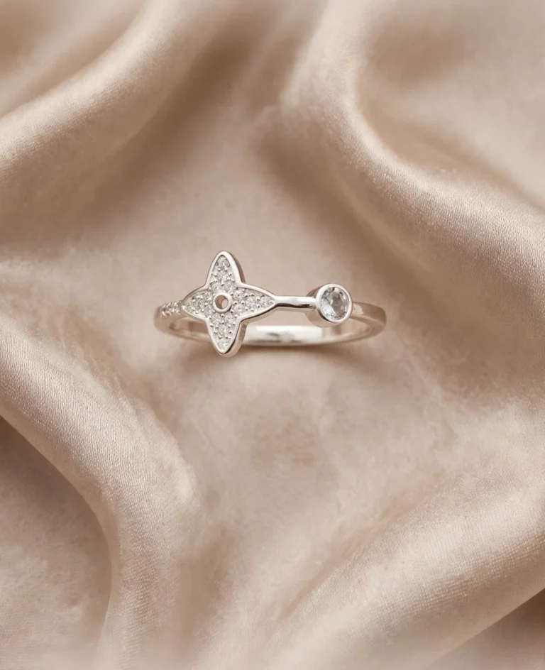 Anillo Estrella Nova de Plata 925, vista del diseño completo
