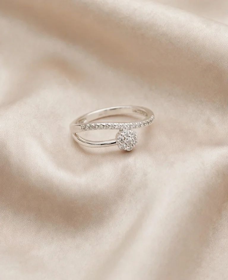 Anillo Flor Trenzado de Plata 925