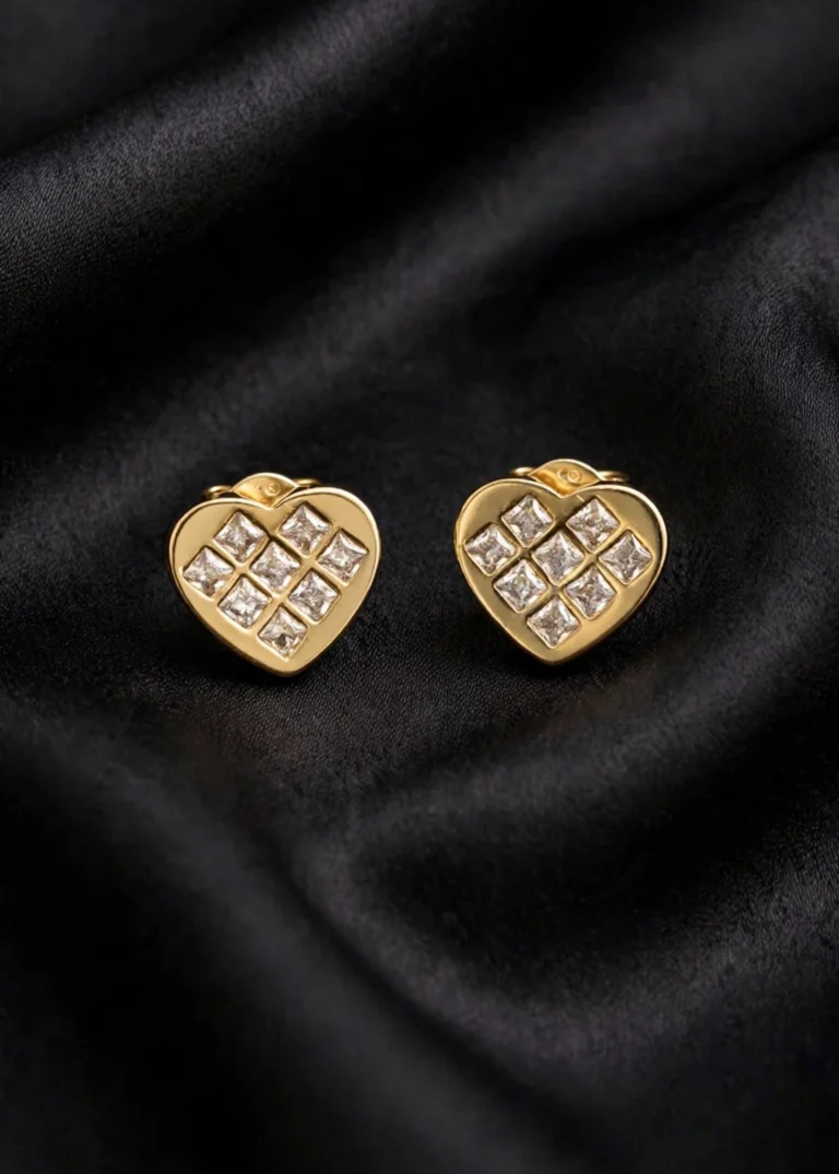 Aros Corazón Mosaico Goldfield, vista del par completo