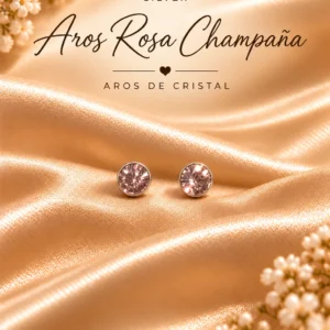 Aros Rosa Champaña de Plata 925