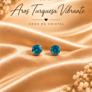 Aros Turquesa Vibrante de Plata 925