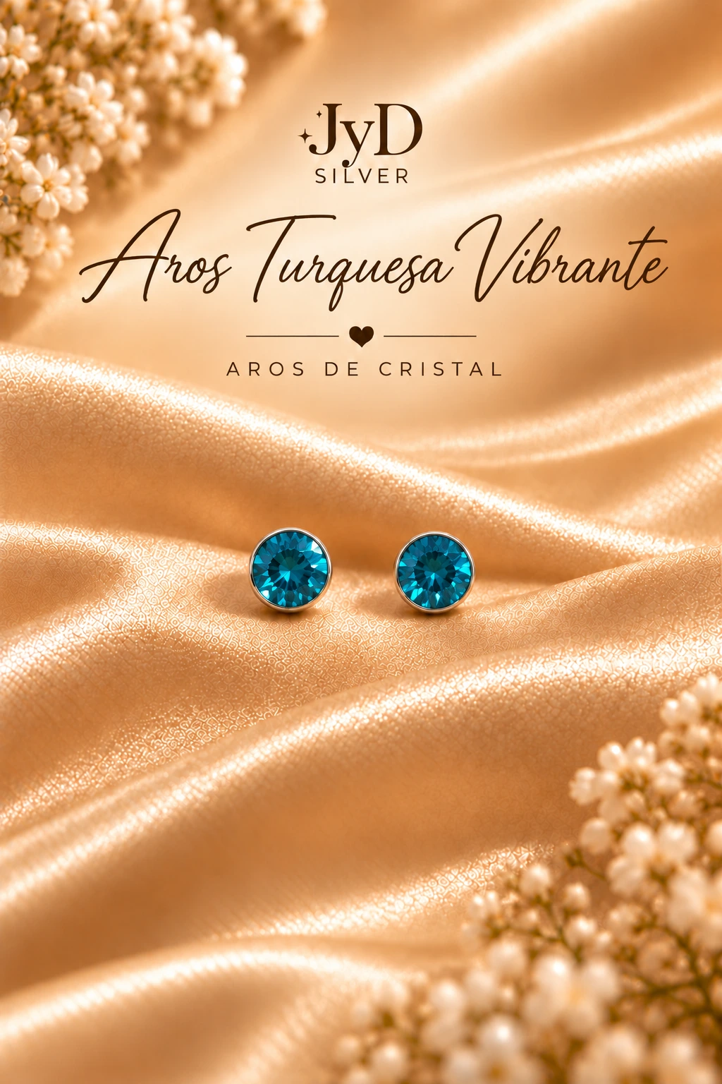Aros Turquesa Vibrante de Plata 925 — imagen principal