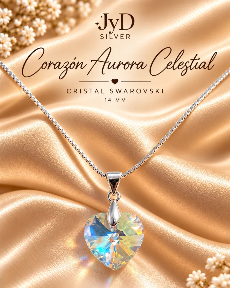 Collar Corazón Aurora Celestial