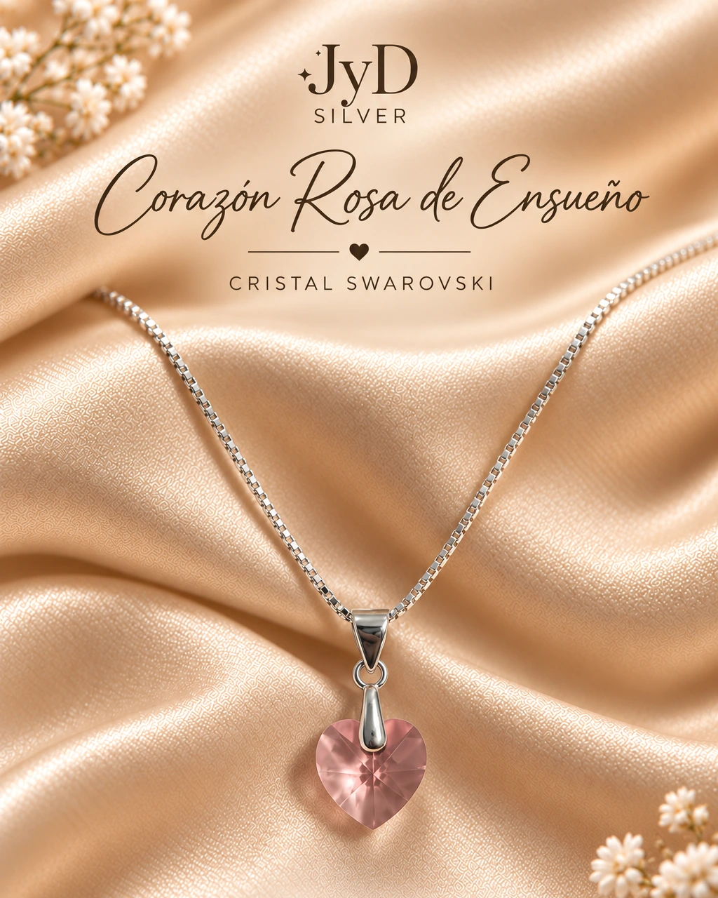 Collar Corazón Rosa de Ensueño — imagen principal