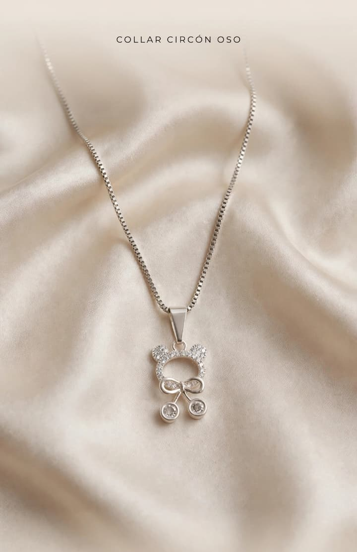 Collar Circón Oso
