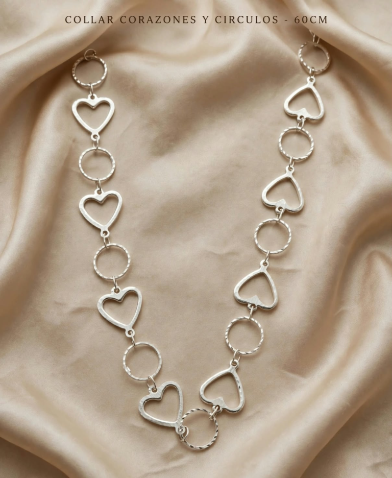 Collar Corazones y Círculos 60 cm