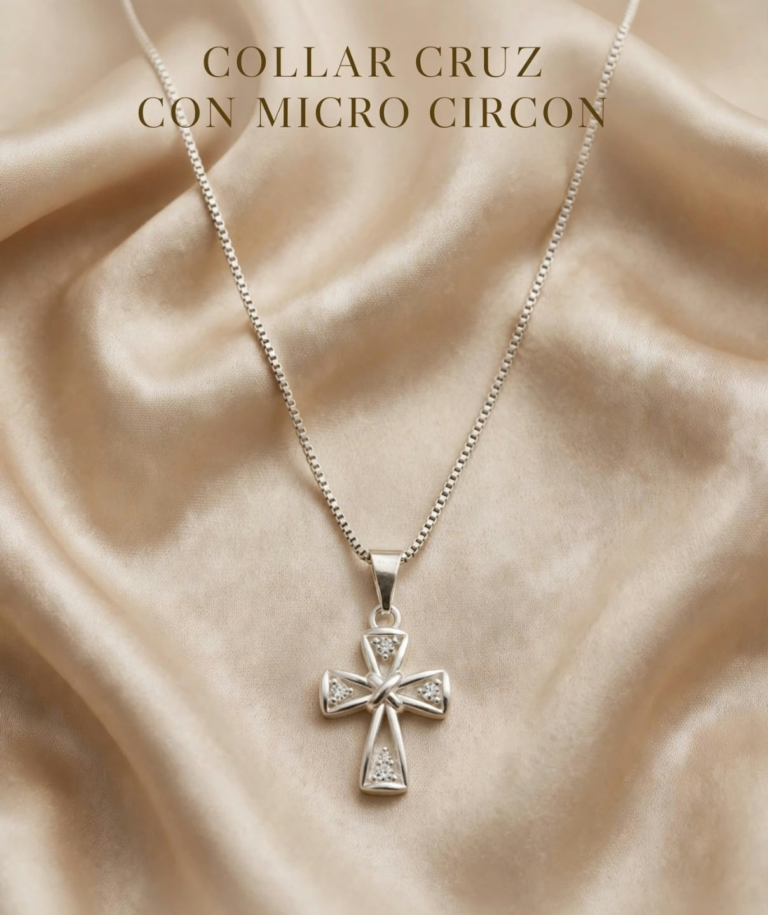 Collar Cruz con Micro Circón