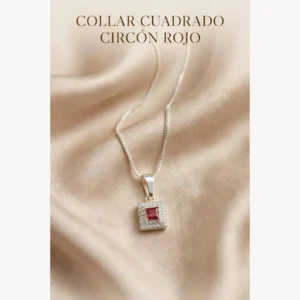 Collar Cuadrado Rojo