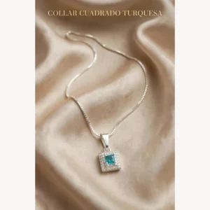Collar Cuadrado Turquesa