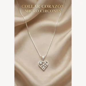 Collar Corazón Calado Brillo