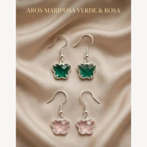 Aros Mariposa Colgantes de Color