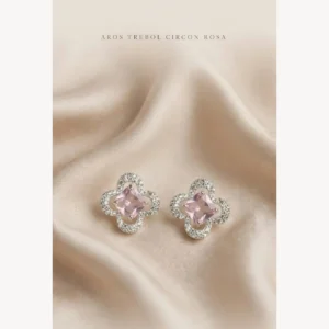 Aros Trébol Rosa
