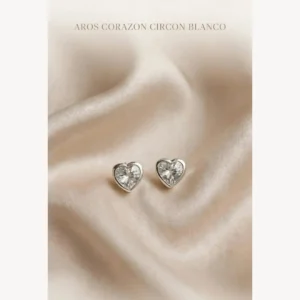 Aros Corazón Blanco