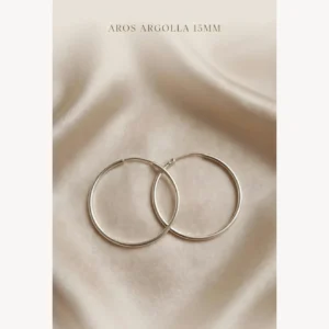Aros Argolla Lisa 15 mm
