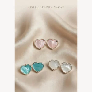Aros Corazón de Color